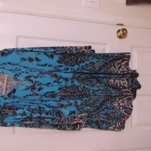 Chic Teal Paisley Blouse